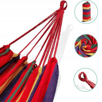 Гамак двомісний підвісний з тканини 270х150 Bonro B-091 червоний + чохол 120 кг