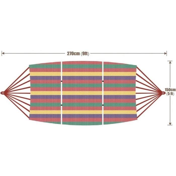 Гамак двомісний підвісний з тканини 270х150 Bonro B-091 червоний + чохол 120 кг