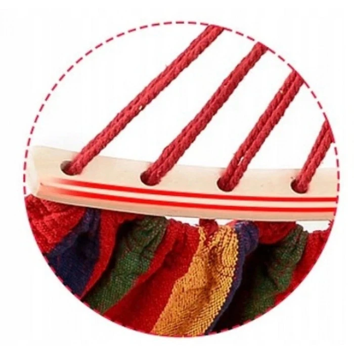 Гамак двомісний підвісний з тканини 270х150 Bonro B-091 червоний + чохол 120 кг