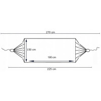 Гамак двомісний підвісний з тканини 270х150 Bonro B-091 червоний + чохол 120 кг