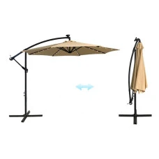 Зонтик садовый с подсветкой LED бежевый Bonro B-7012LP 3м 8 спиц