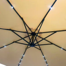 Зонтик садовый с подсветкой LED бежевый Bonro B-7012LP 3м 8 спиц