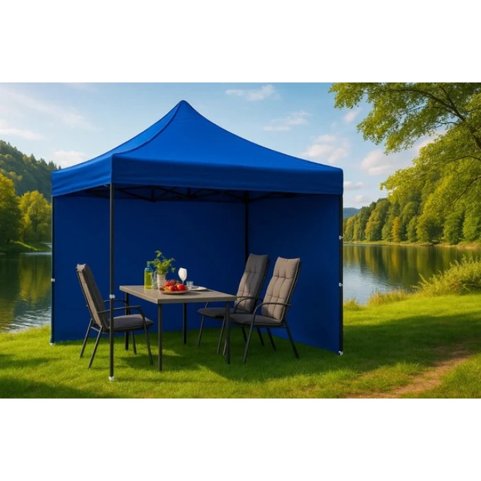 Намет павільйон розсувний з стінками 3 х 3 м Bonro B-9004 синій + сумка