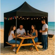 Палатка павильон раздвижная 3х3 м Bonro B-9003 черный + сумка