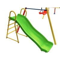 Детский игровой комплекс 2 качели и горка Spoko SP-S03 разноцветная