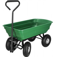 Садовий візок тачка самоскид 4-колісний 55 л Siker TC2145 (200 кг) зелений