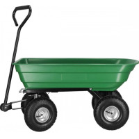 Садовий візок тачка самоскид 4-колісний 55 л Siker TC2145 (200 кг) зелений
