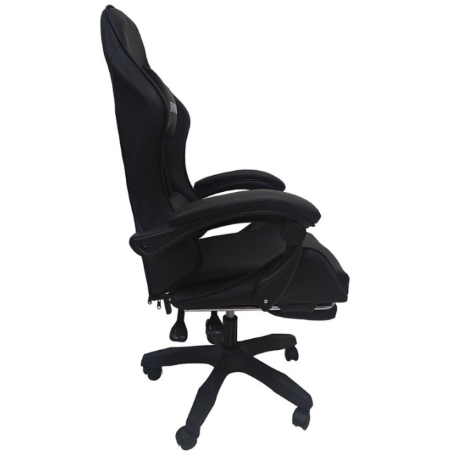 Кресло геймерское Bonro B-945 черное с подставкой для ног