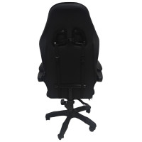 Кресло геймерское Bonro B-945 черное с подставкой для ног