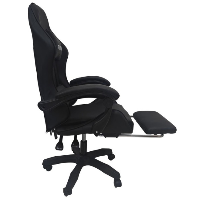 Кресло геймерское Bonro B-945 черное с подставкой для ног