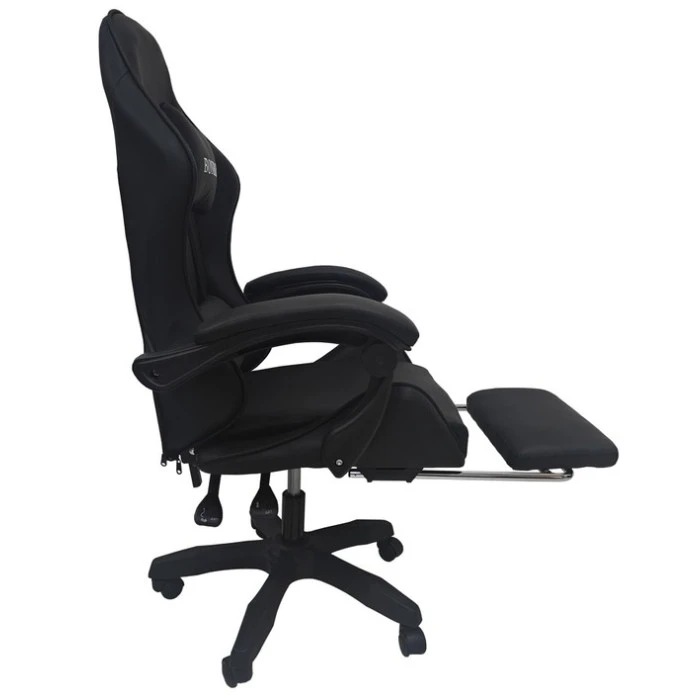 Крісло геймерське Bonro B-945 чорне з підставкою для ніг