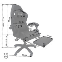 Кресло геймерское Bonro B-945 черное с подставкой для ног
