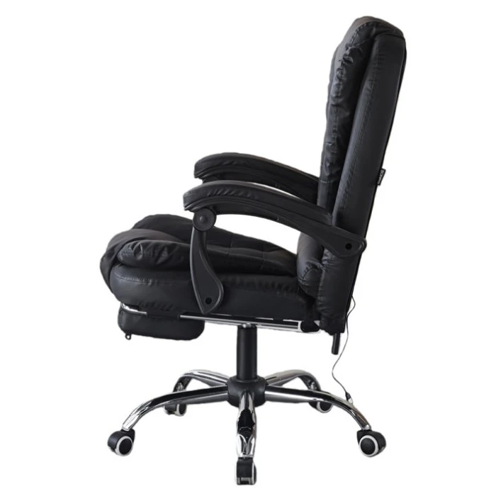 Крісло офісне з масажем та підставкою для ніг Bonro B-6071 чорне