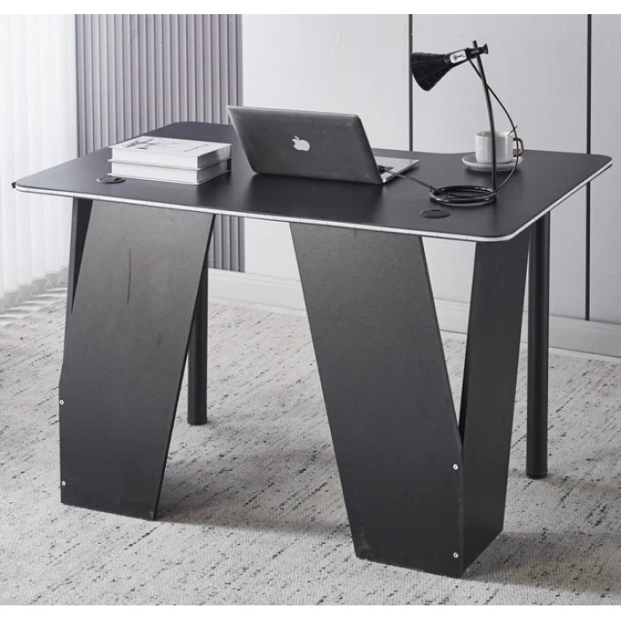 Геймерський ігровий комп'ютерний стіл з підсвіткою 120 см Bonro B-13 чорний RGB LED