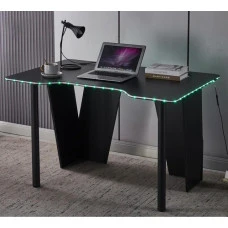 Геймерський ігровий комп'ютерний стіл з підсвіткою 120 см Bonro B-13 чорний RGB LED