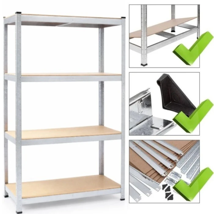 Стелаж металевий 160х80х30 см Siker G8030 4 полиці