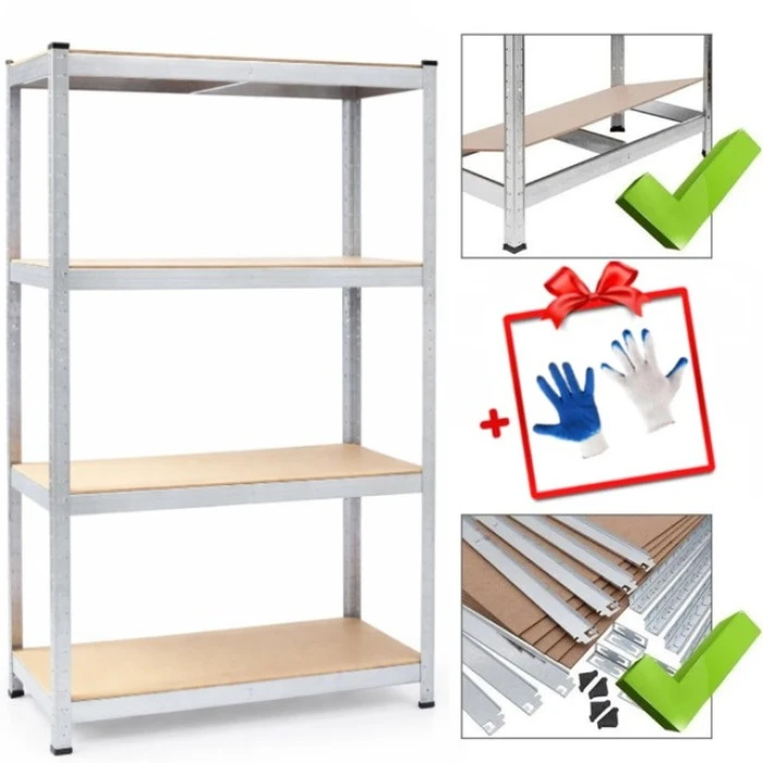 Стелаж металевий 160х80х30 см Siker G8030 4 полиці