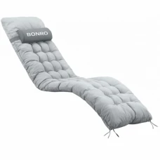 Подушка матрац для шезлонга 155х55х5 Bonro B-02 сіра