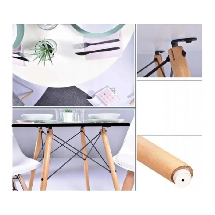 Стол обеденный круглый Bonro В-957-700 Черный