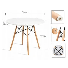 Стол обеденный круглый Bonro В-957-700 Черный