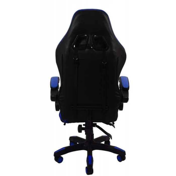 Кресло геймерское Bonro B-810 синее с подставкой для ног