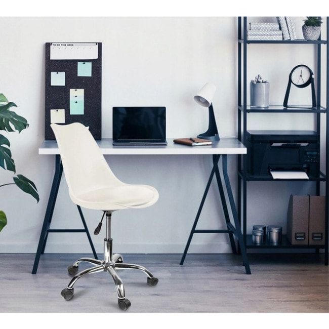 Крісло Bonro B- 487 на колесах біле