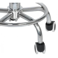 Крісло табурет на колесах без спинки кругле Bonro B-493 чорне