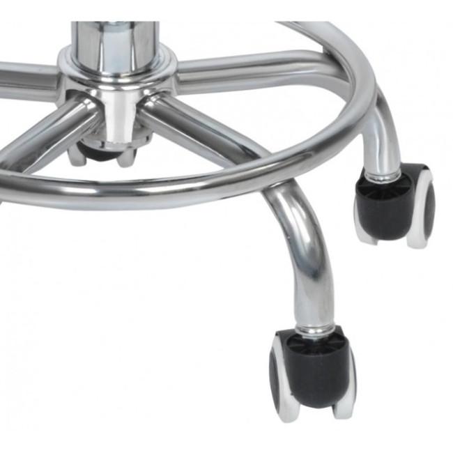 Кресло табурет на колесах без спинки круглое Bonro B-493 черное