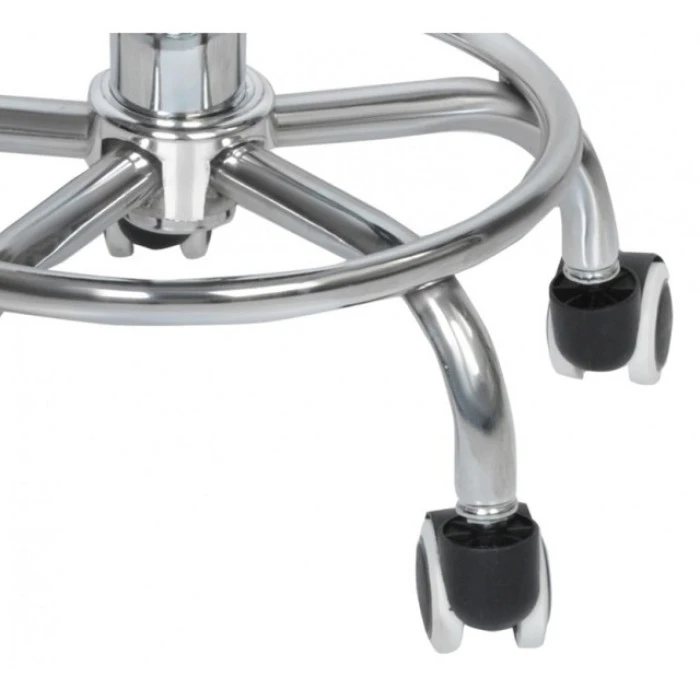 Крісло табурет на колесах без спинки кругле Bonro B-493 чорне