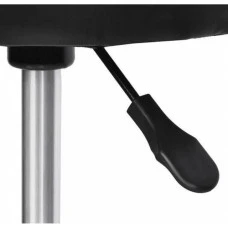 Крісло табурет на колесах без спинки кругле Bonro B-493 чорне