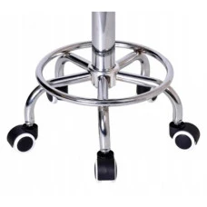 Крісло табурет на колесах без спинки кругле Bonro B-493 чорне