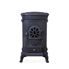 Камін піч буржуйка чугунна Bonro чорна подвійна стінка 9 кВт