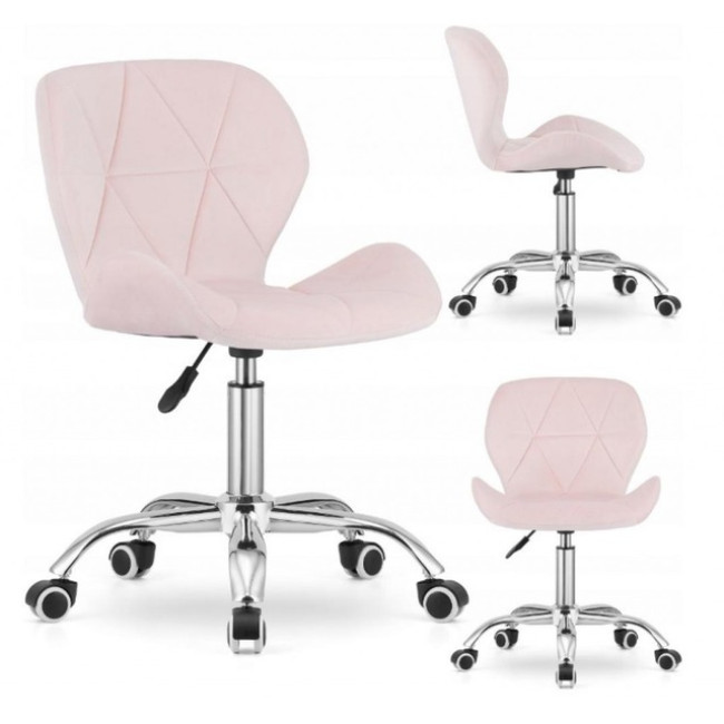 Крісло на колесах Bonro B-531 велюр світло-рожеве