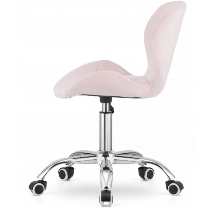Крісло на колесах Bonro B-531 велюр світло-рожеве