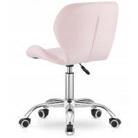 Крісло на колесах Bonro B-531 велюр світло-рожеве