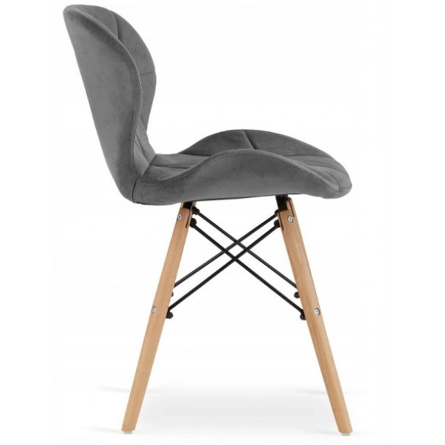 Кресло Bonro B-531 велюр серое