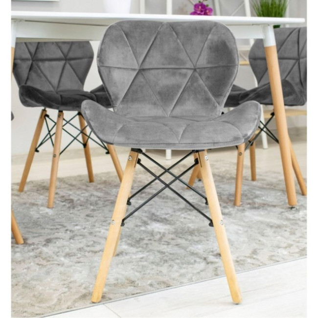 Кресло Bonro B-531 велюр серое