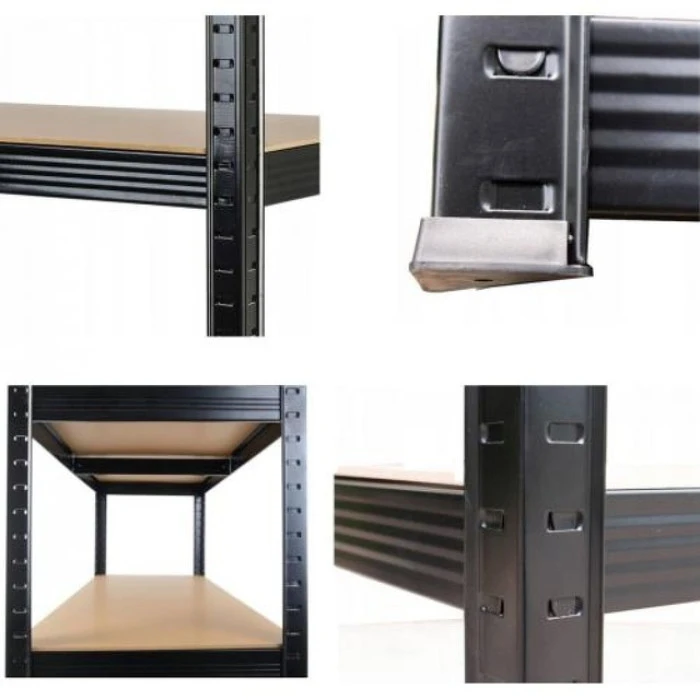 Стелаж металевий 150х70х30см Siker GoodTool P7030 чорний 5 полиць