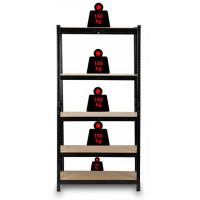 Стелаж металевий 150х70х30см Siker GoodTool P7030 чорний 5 полиць