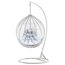 Подвесное кресло-качалка кокон Bonro 329 XL (бело-серое)