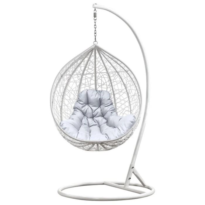 Підвісне крісло-гойдалка кокон Bonro 329 XL (біло-сіре)