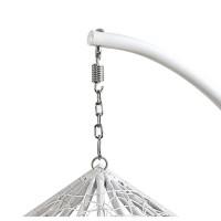 Подвесное кресло-качалка кокон Bonro 329 XL (бело-серое)