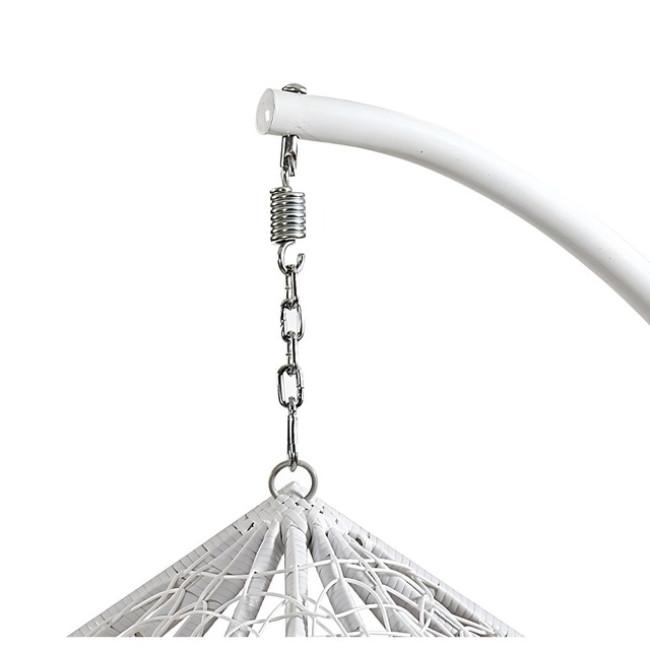 Подвесное кресло-качалка кокон Bonro 329 XL (бело-серое)