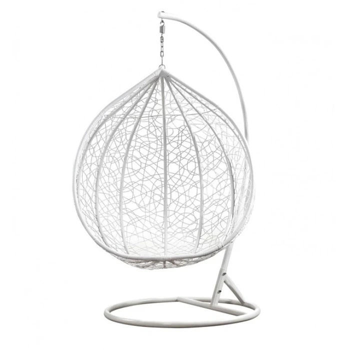 Підвісне крісло-гойдалка кокон Bonro 329 XL (біло-сіре)
