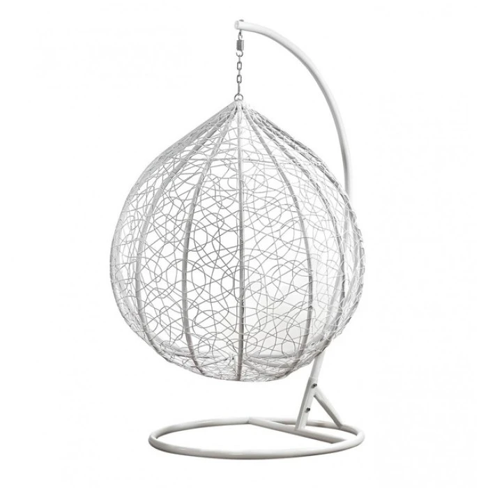 Підвісне крісло-гойдалка кокон Bonro 329 XL (біло-сіре)