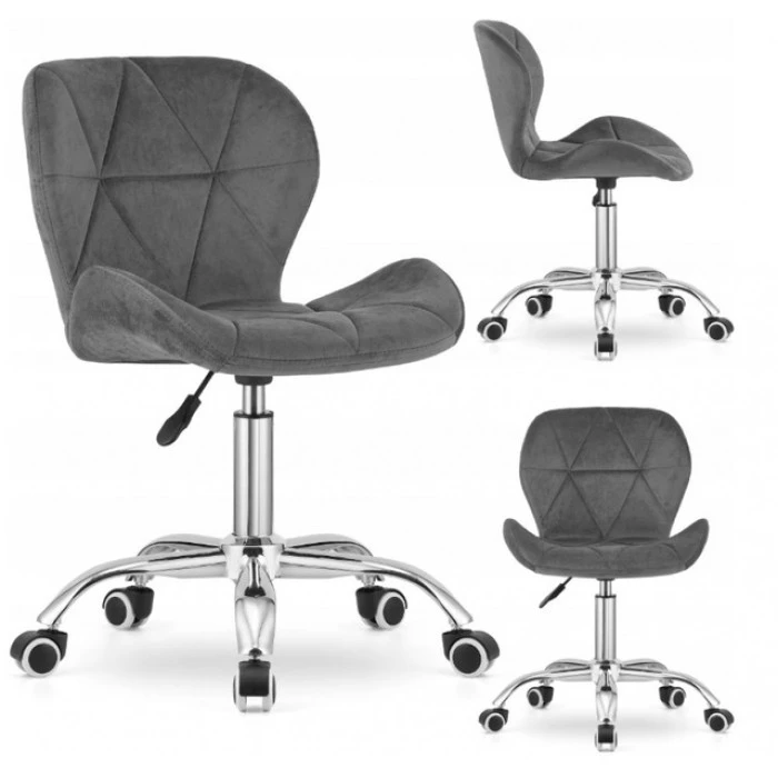 Кресло на колесах Bonro B-531 велюр серое