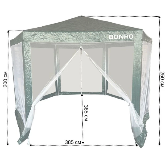 Садовий павільйон намет з москітною сіткою Bonro B-1024 зелений