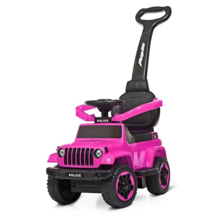 Дитяча машинка каталка-толокар Spoko SP-219 з батьківською ручкою рожевий