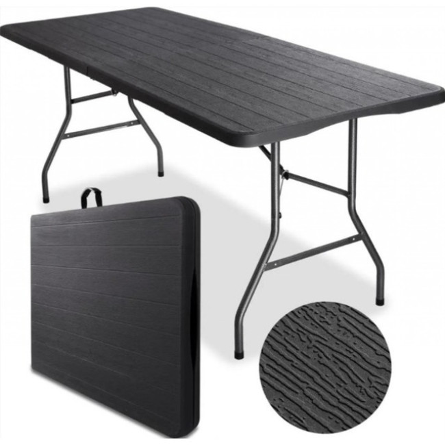 Стіл розкладний туристичний для пікніка Bonro BS 180 см чорний