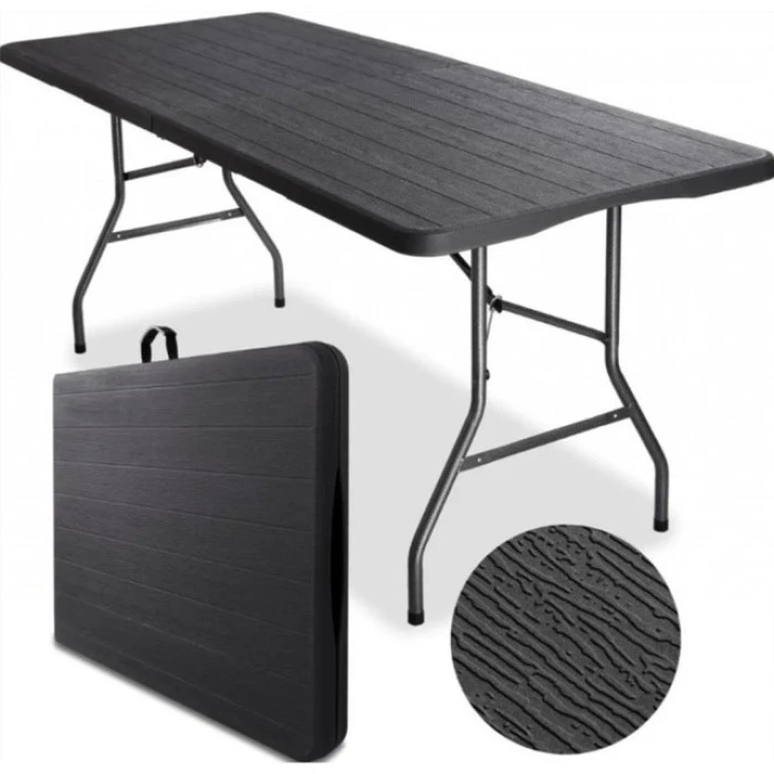 Стіл розкладний туристичний для пікніка Bonro BS 180 см чорний